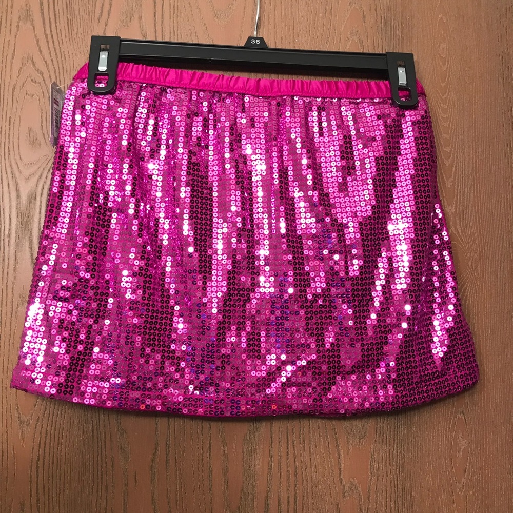 Magenta sequin skirt
